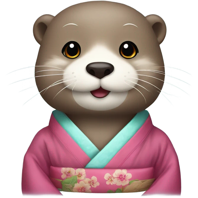 a otter face wearing traditional korean hanbok emoji
