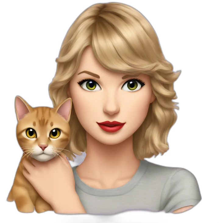 taylor swift with a cat emoji