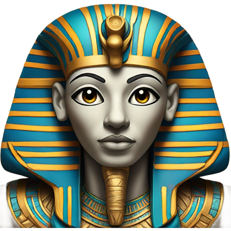 colourful statue of egypt god with cat face emoji