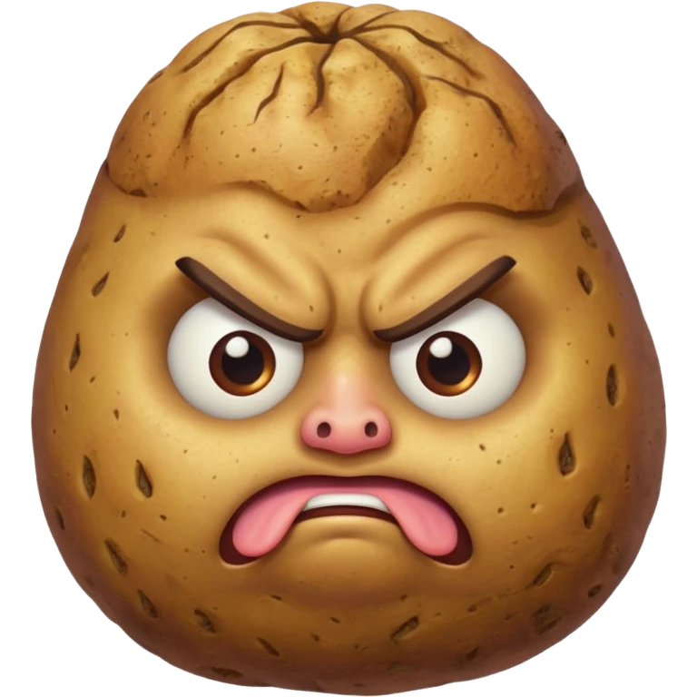 Angry potato emoji