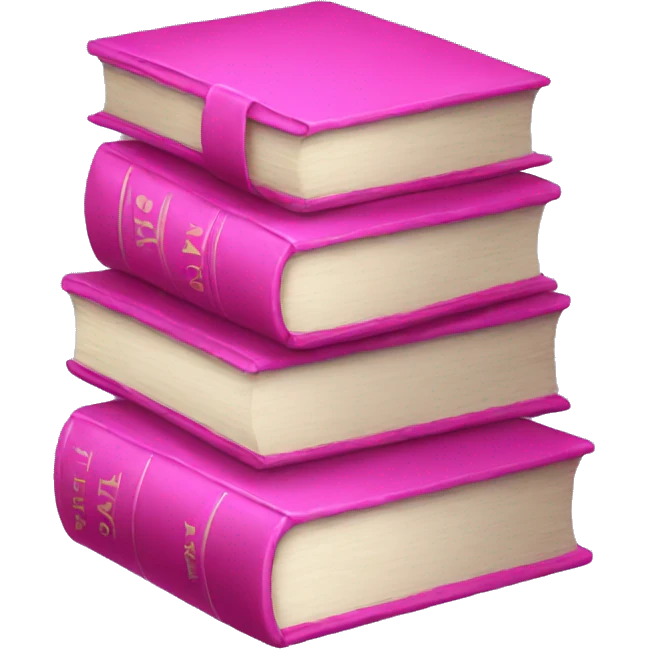 pink stack of books emoji