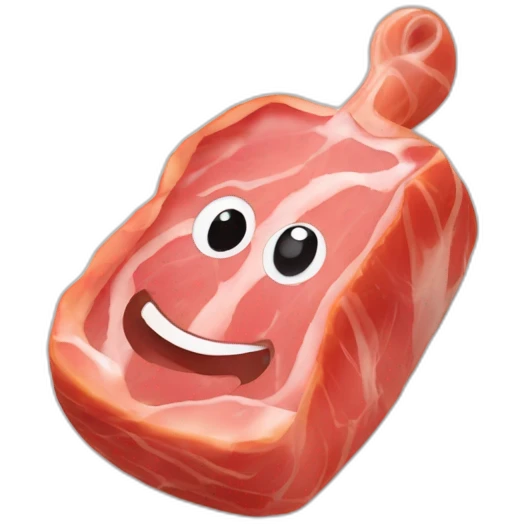 Jambon sur un telephone emoji