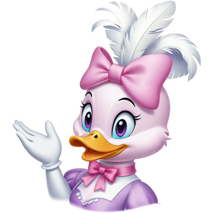 Daisy Duck from Disney winking emoji