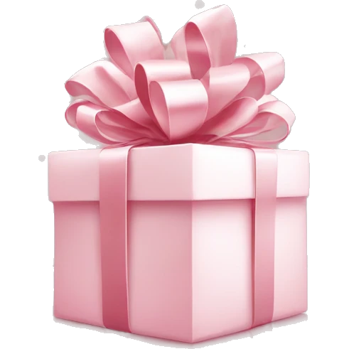 Light pink Christmas gifts under a white Christmas tree  emoji