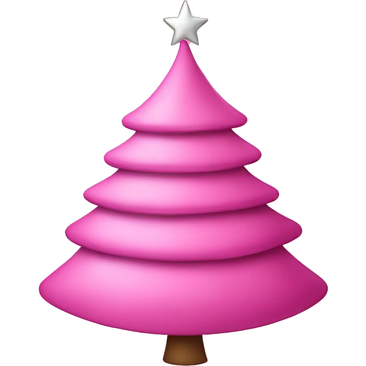 Pink Christmas tree  emoji