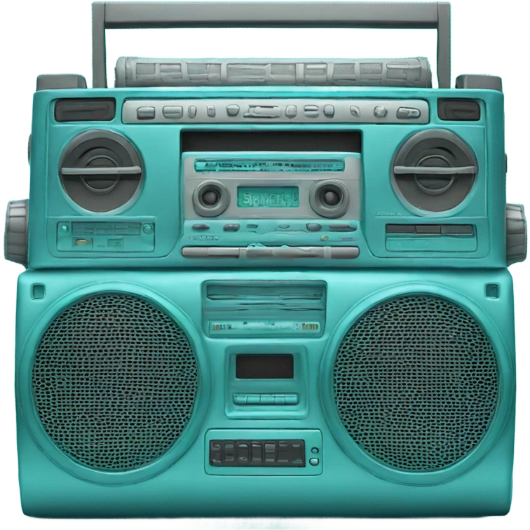 cyan boombox emoji