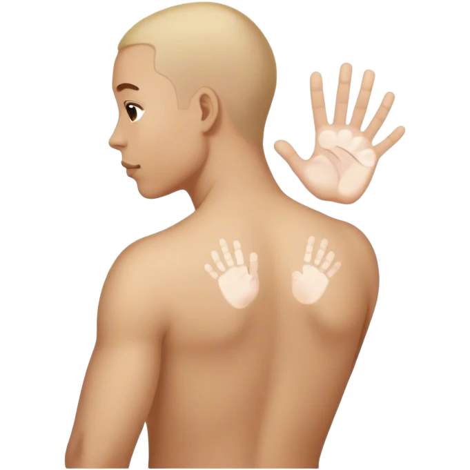Butt cheek approriate with only one hand print appropriate  emoji