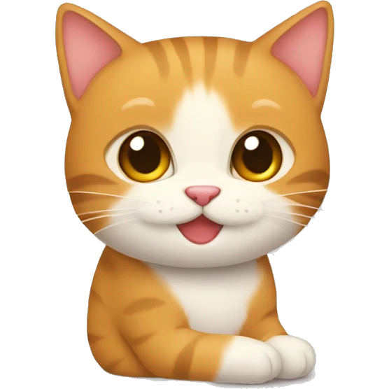 Un chat qui fait un calin a un coeur emoji