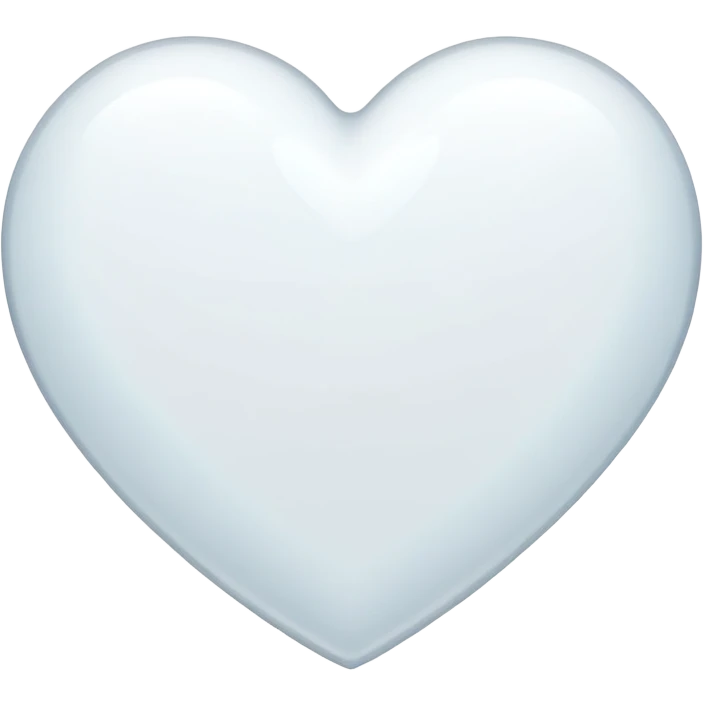 glowing white heart emoji