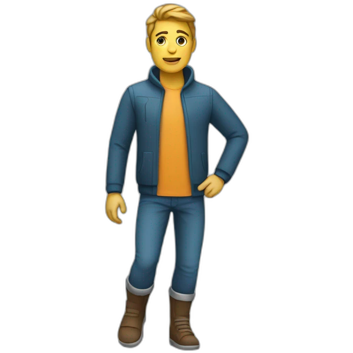 programmer with leg in cast emoji