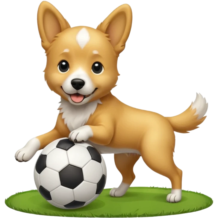 Dog and futbol  emoji