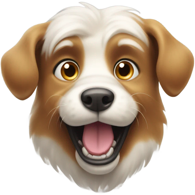 Dog grinning emoji