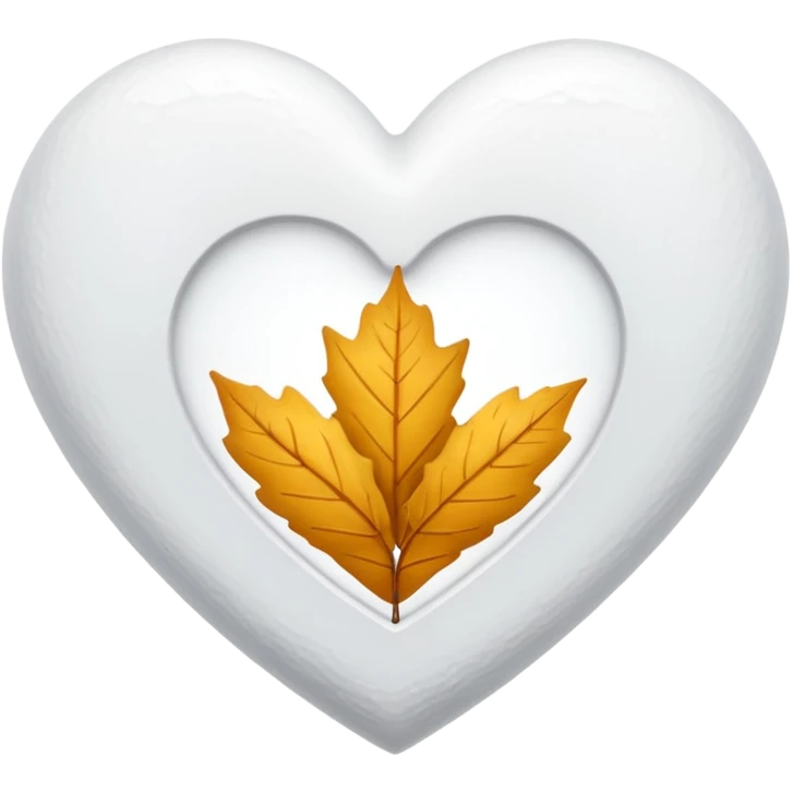 White autumn heart  emoji