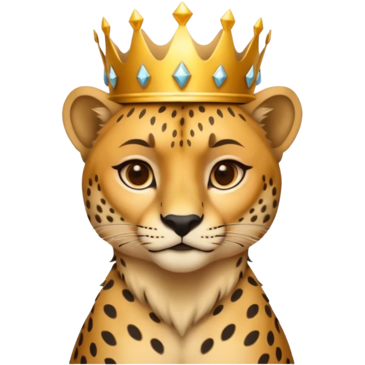 cheetah with crown emoji
