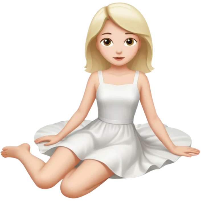 girl is lying down and spreading her legs emoji