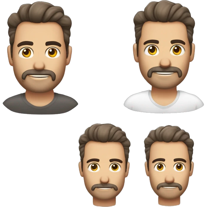  Faça um homem branco, sem barba e sem bigode, um homem que usa aparelho odontológico e que use óculos parafusado, esse homem tem qu tero cabelo liso pro lado, e tem que estar com uma camisa lisa na cor roxa emoji