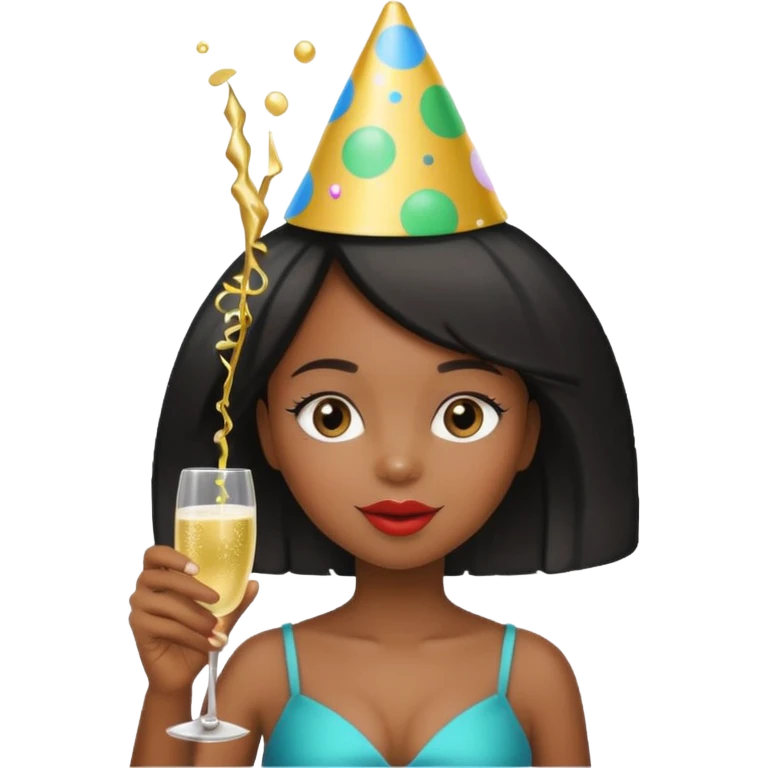 Black girl partying  emoji