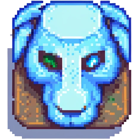 Discord symbol in Minecraft pixel art style, with blocky edges and classic Minecraft color palette, 256x256 pixels emoji