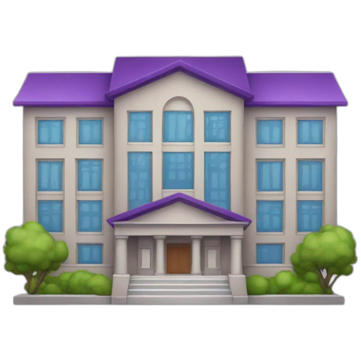 school with purple details emoji