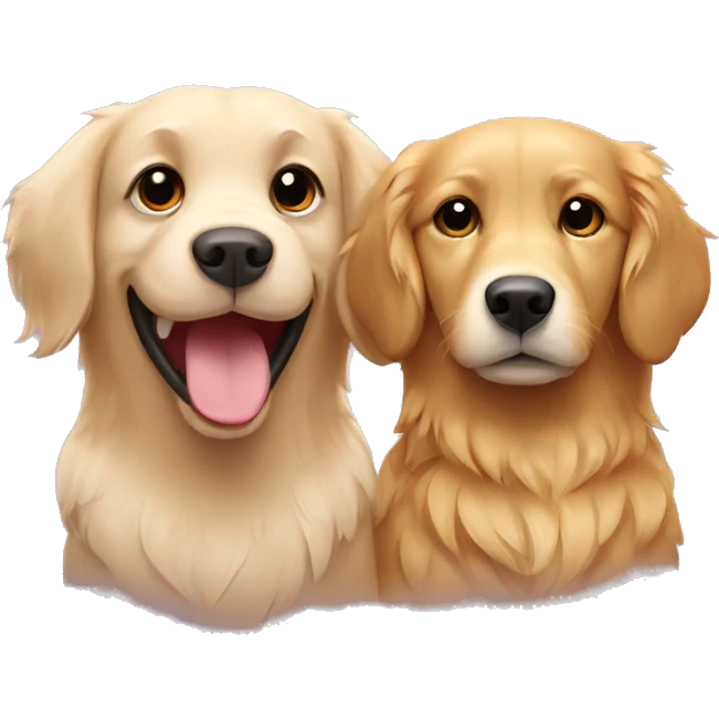 owl and golden retriever in love emoji