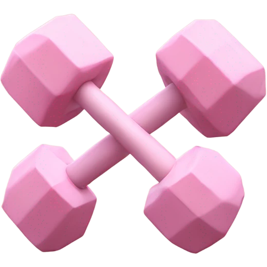 Pastel pink olympic barbell emoji