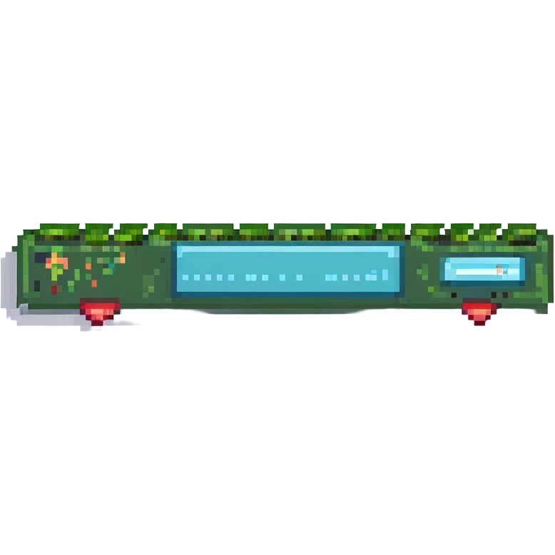 pixel art style search bar with blinking cursor emoji