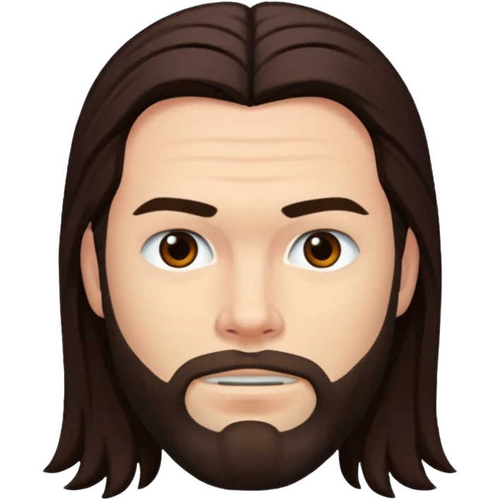 Chris Pontius with long dark brown hair emoji