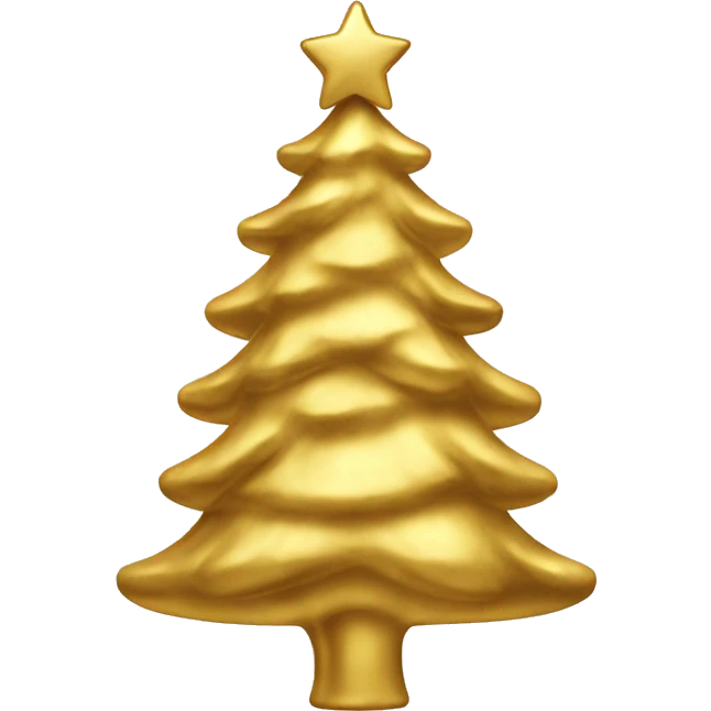 gold christmas tree emoji