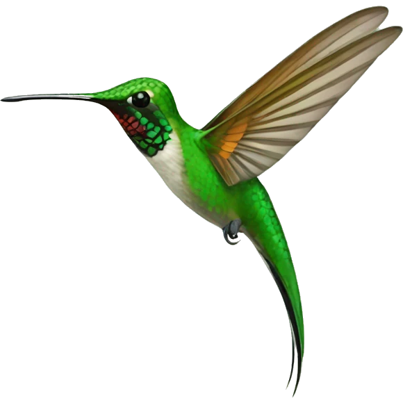 long tailed hummingbird emoji