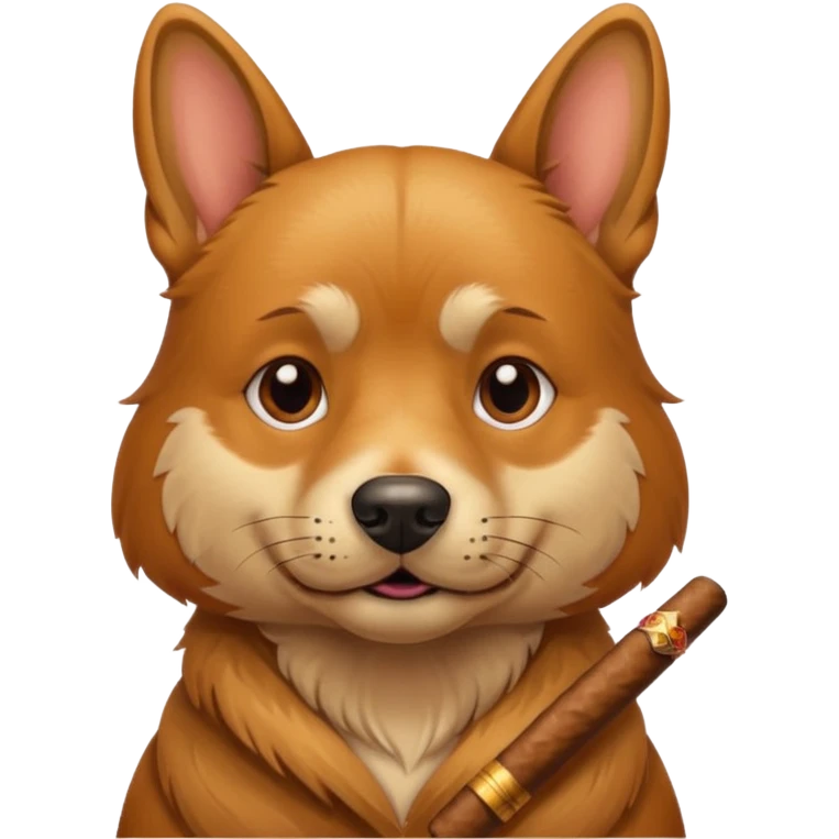Perro con un cigarro emoji