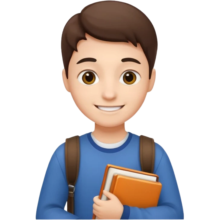 student holding books emoji