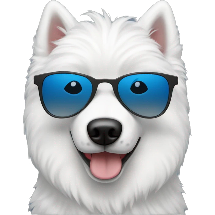 samoyed with sunglasses emoji