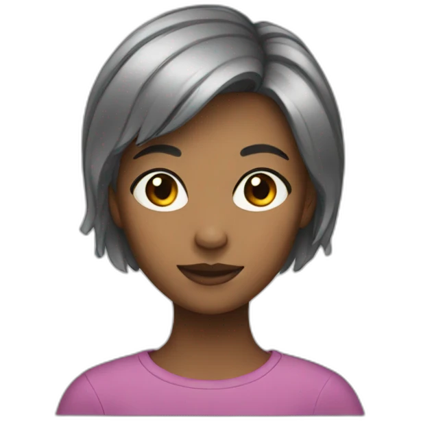 Girl with short hair emoji