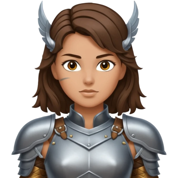 Valkyrie warrior brunetter emoji