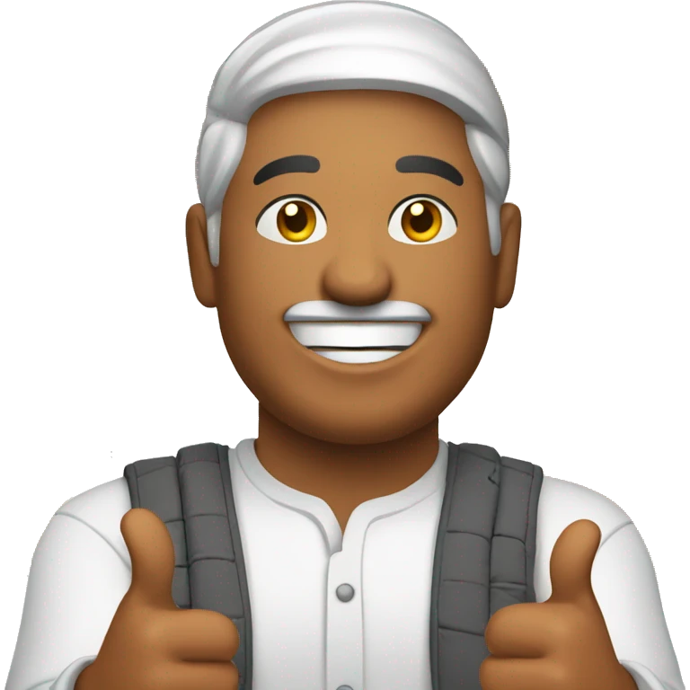 Smiling Indian man showing thumbs up  emoji