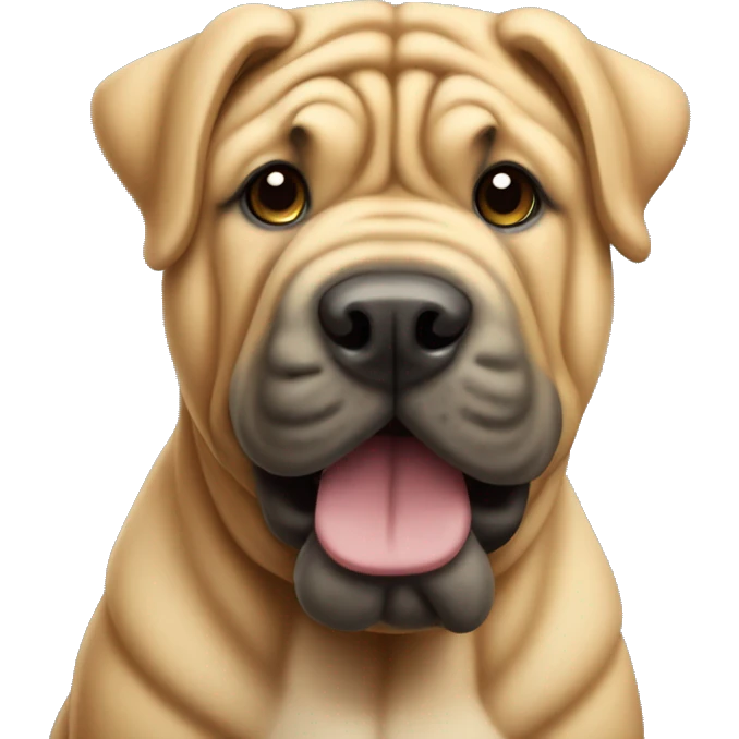 shar pei dog  emoji