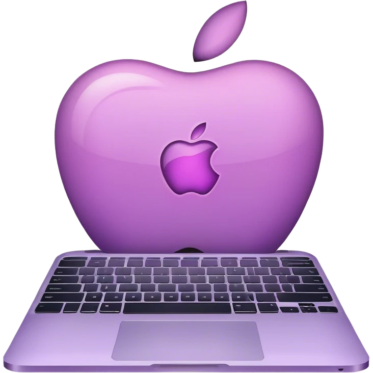 light purple laptop apple emoji