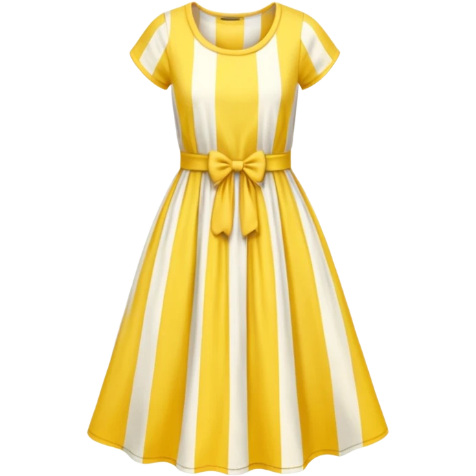 Yellow striped dress emoji