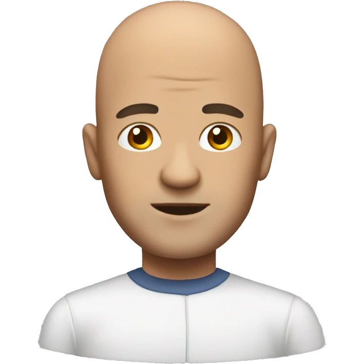 bald man with steaming head emoji
