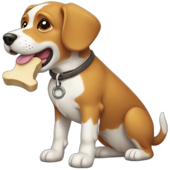 dog with a bone emoji