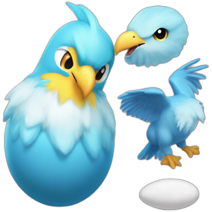 crazy funny stupid Articuno pokemon baby's realistic boku no pik o egg dual art artist emoji
