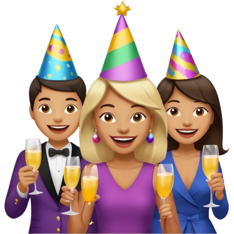 confident strong lean woman laughing with other people around her emoji