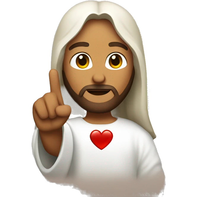 Jesus with heart up emoji