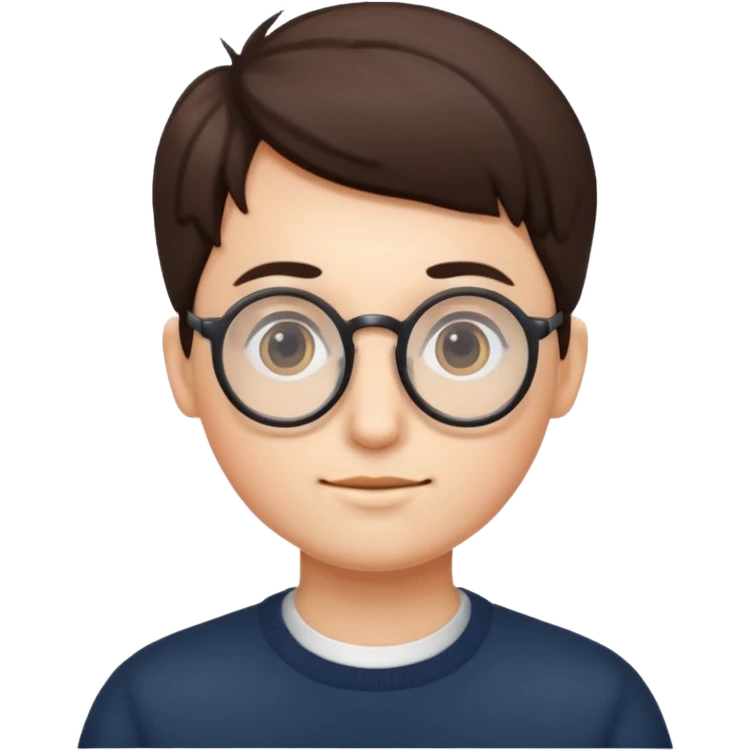 동그란 안경 emoji