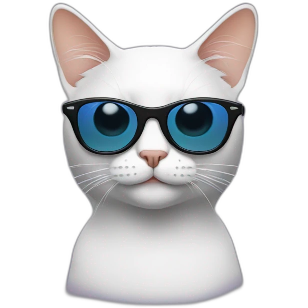 Cat with sunglasses wearing jack emoji