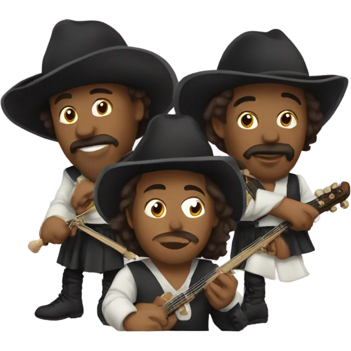 Three musketeers jam band emoji