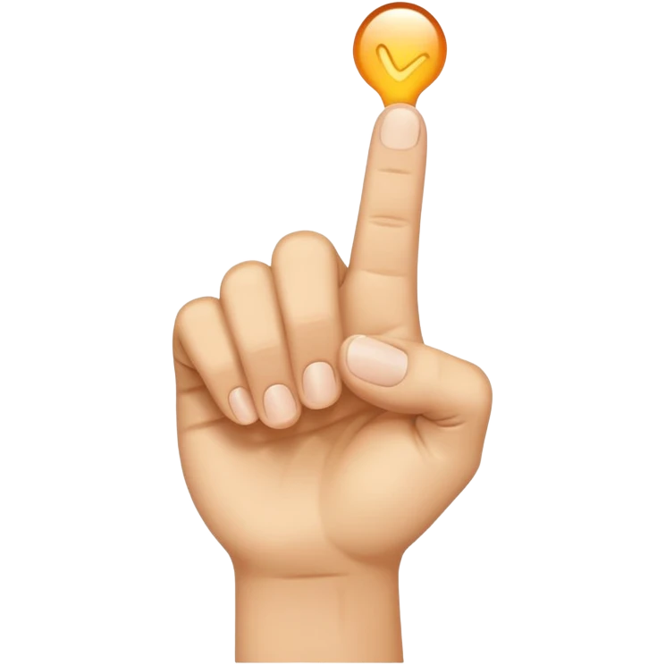Hand which finger is points in front emoji