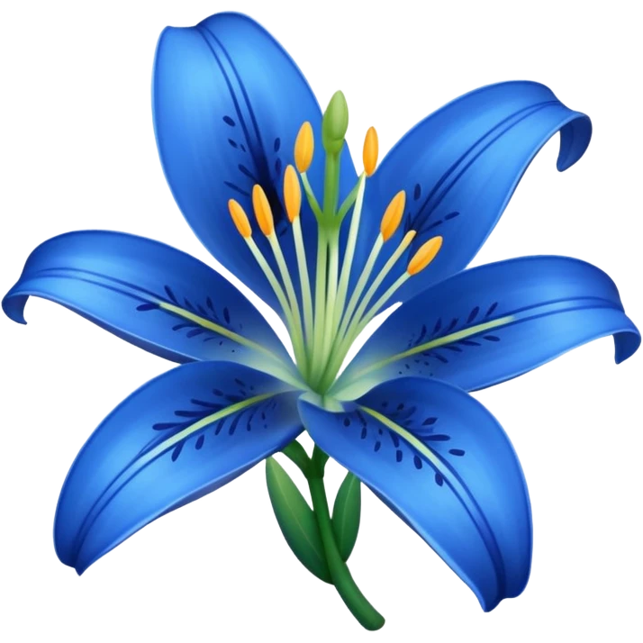 Blue lily emoji
