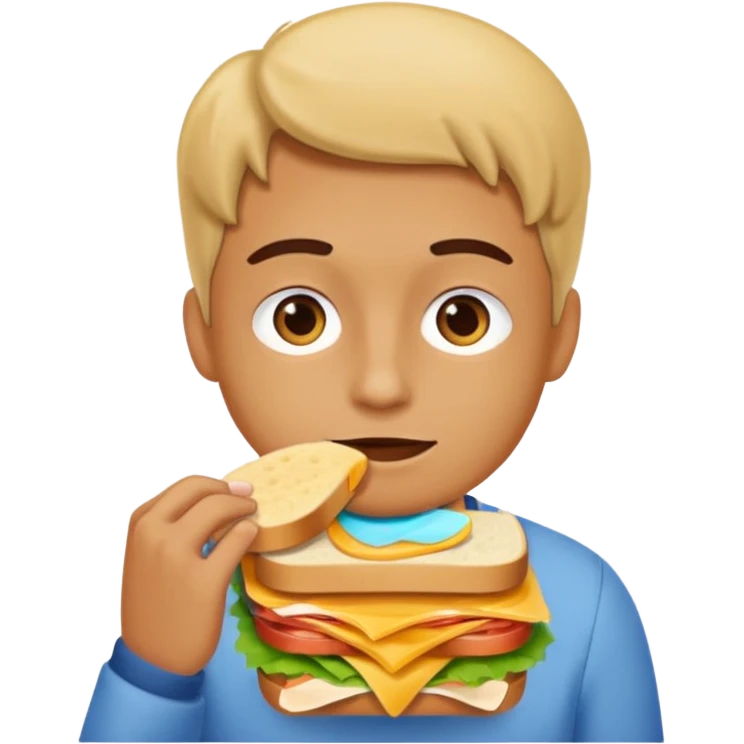 Create a person having lunch. emoji