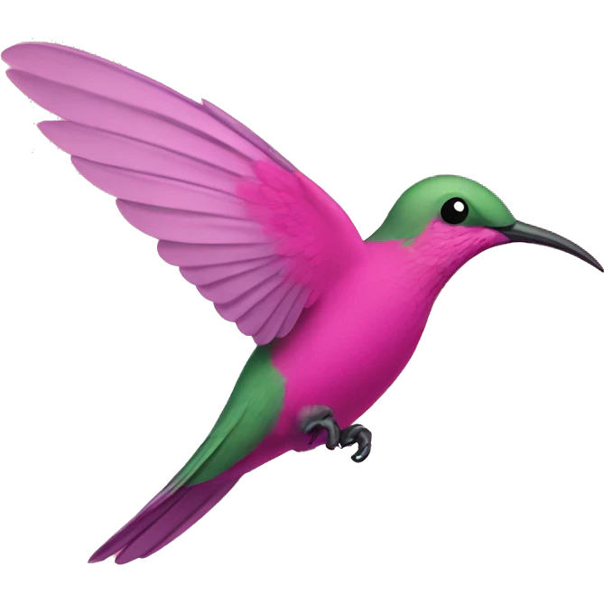 humingbird flying pink emoji